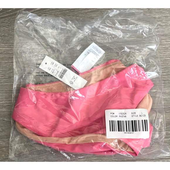 J. Crew NWT Curved-Waist Cheeky Bikini Bottom High Cut Tea Rose Pink Size Large - Picture 3 of 13